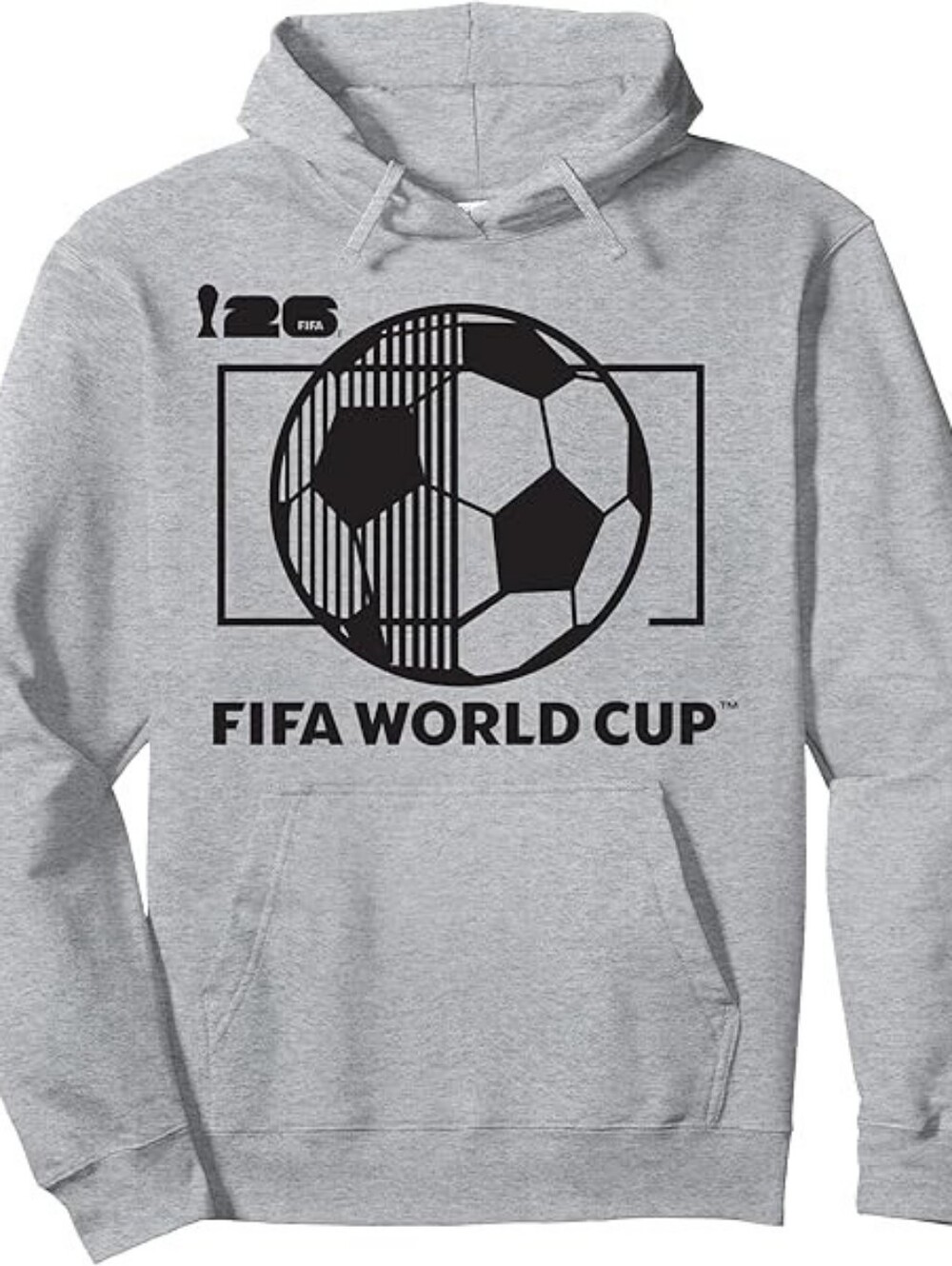 FIFA World Cup 2026 Official License Gray Graphic Hoodie M